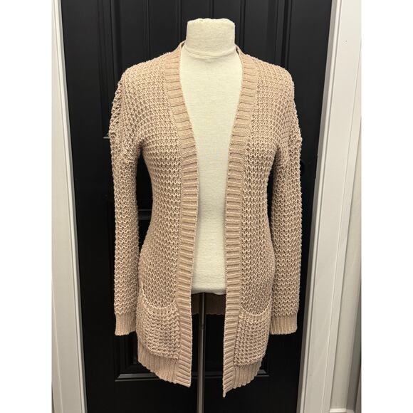 Express Long Sweater Cardigan Open Front Pocket Women's Small - Picture 1 of 9